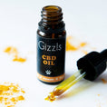 Load image into Gallery viewer, Gizzls CBD oil with turmeric bottle and dropper for dogs