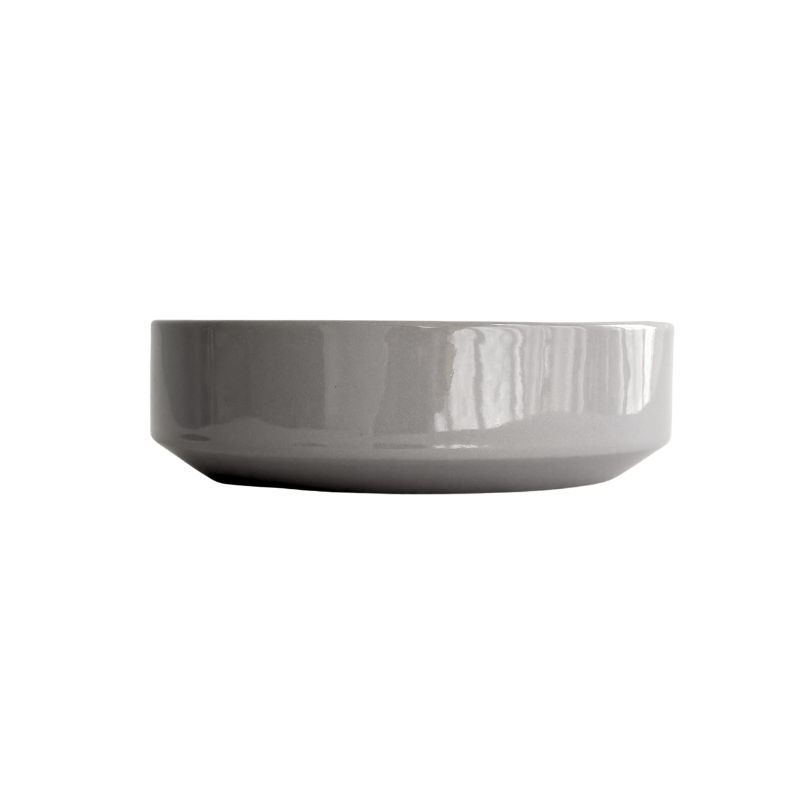 Houndstooth Handmade Ceramic Dog Bowl | Grey – GINNABELLE'S