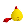 Load image into Gallery viewer, Yellow Zugo Tugball rubber treat ball with red rope for dogs
