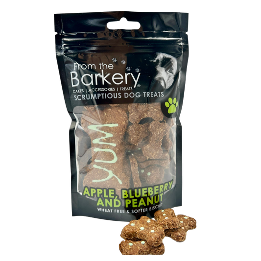 Wheat Free Apple, Blueberry & Peanut Dog Biscuits | 100 g