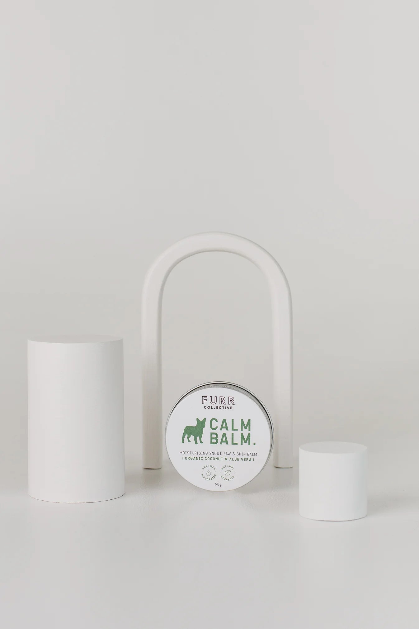 dog balm on white background 