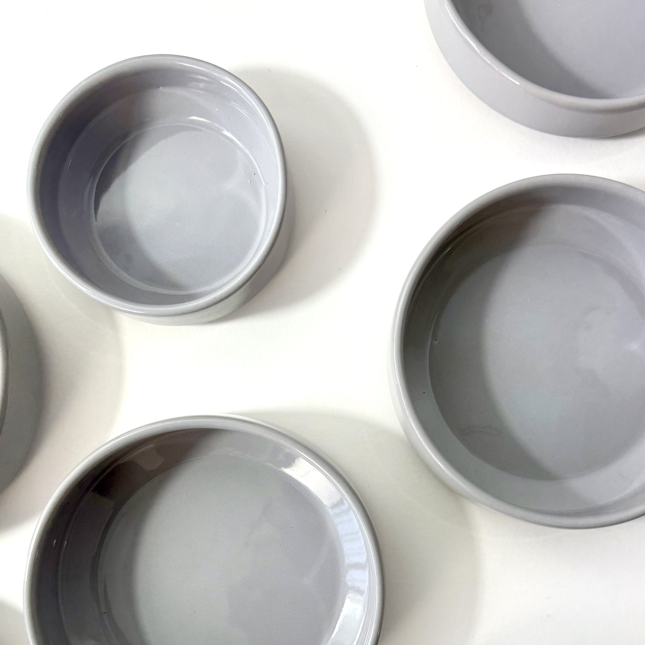 Grey Handmade Ceramic Dog Bowl