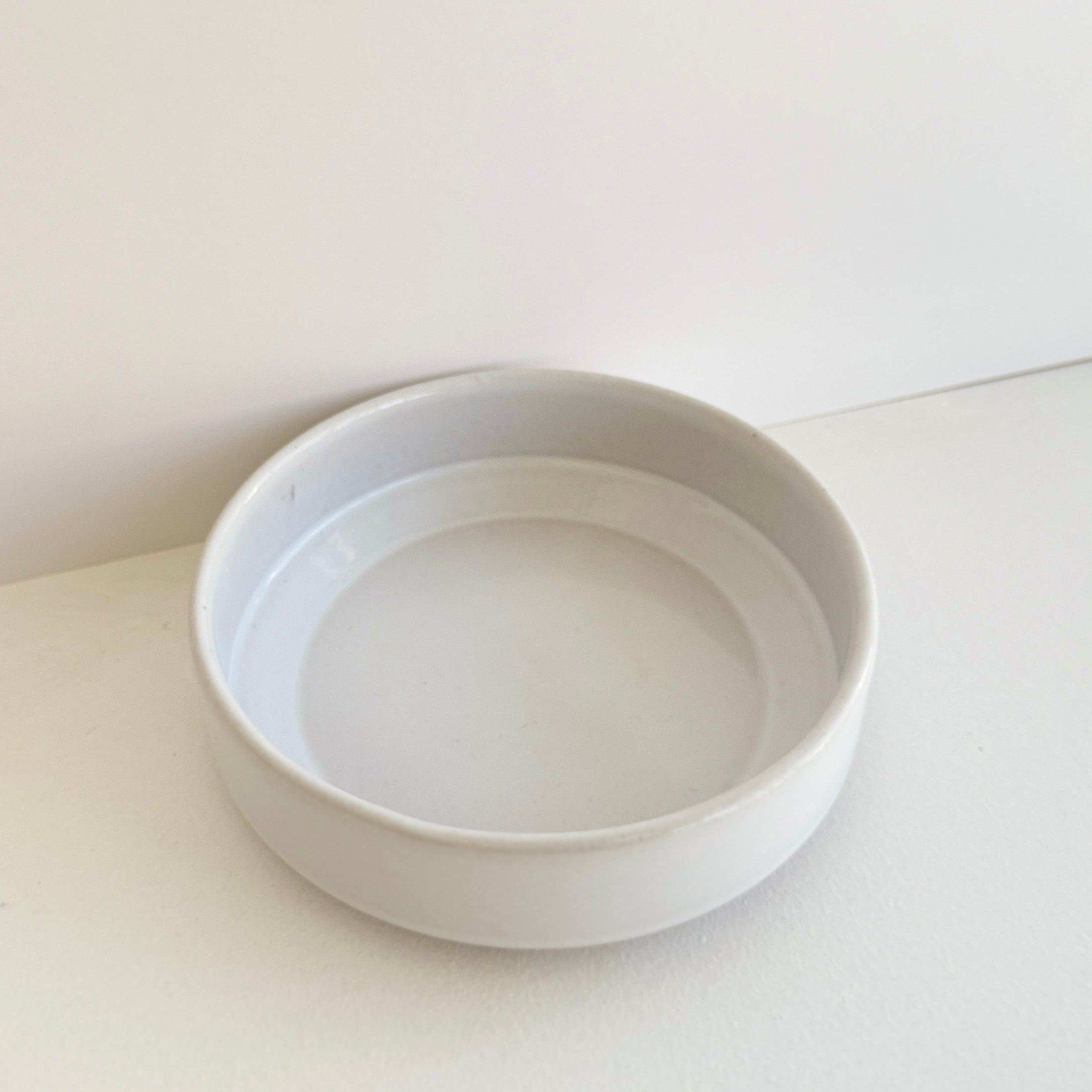 White Handmade Ceramic Dog Bowl
