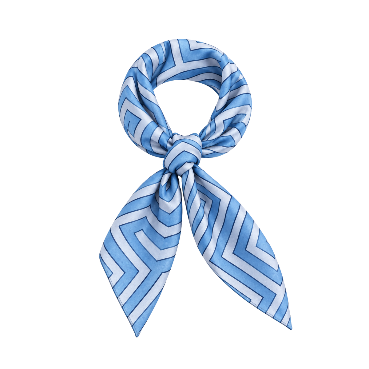 Twilly Cotton Scarf | Aztek Blue