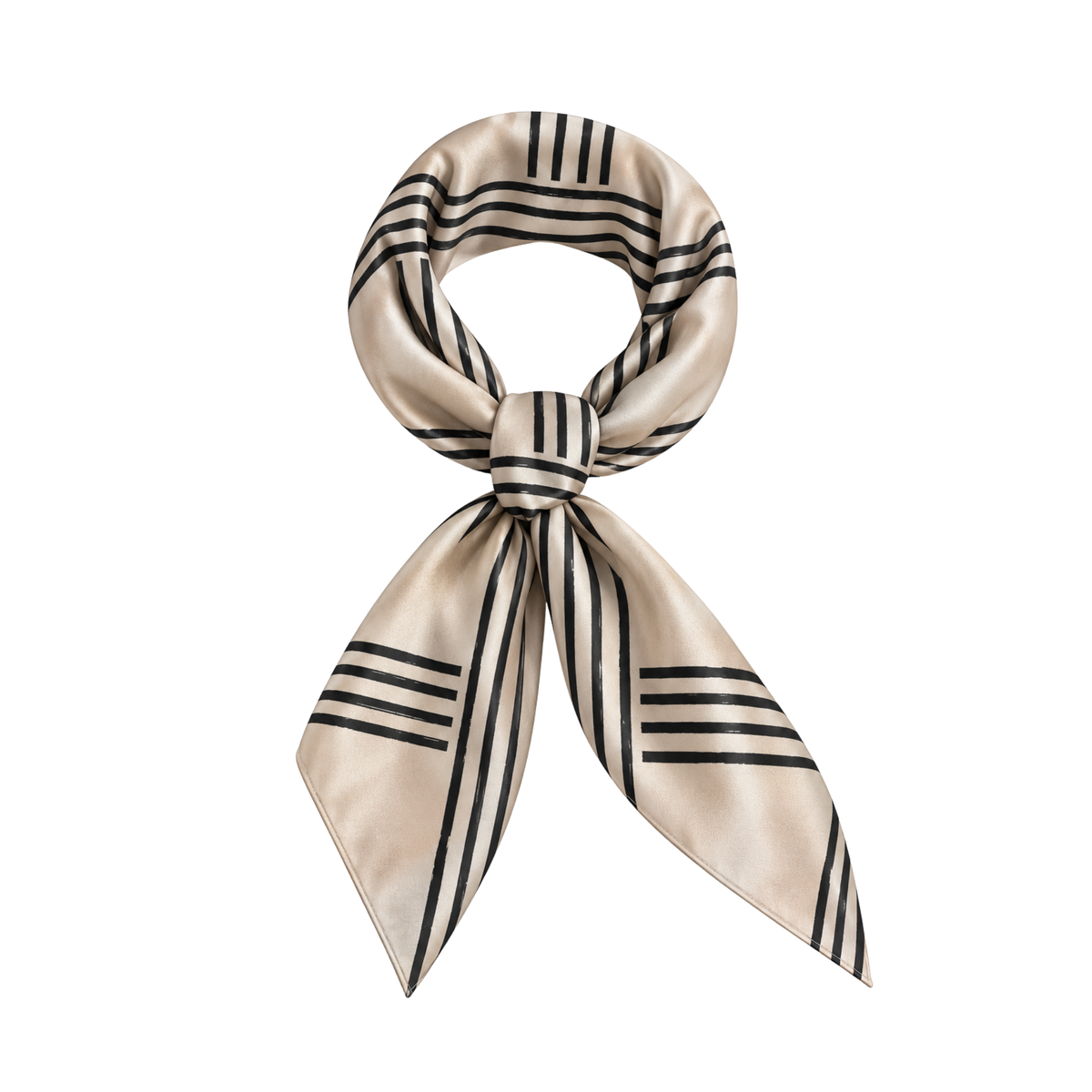 Twilly Cotton Scarf | Classic Black & White