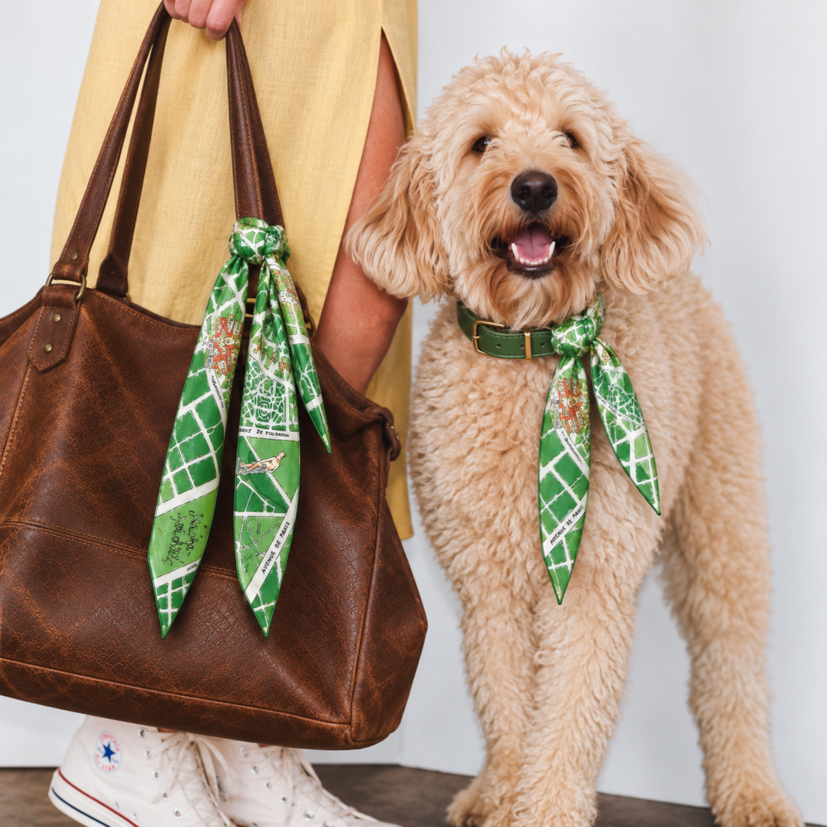 Twilly Cotton Scarf | Paris Map