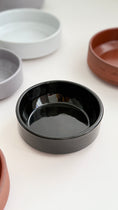 Load image into Gallery viewer, Black Handmade Ceramic Dog Bowl
