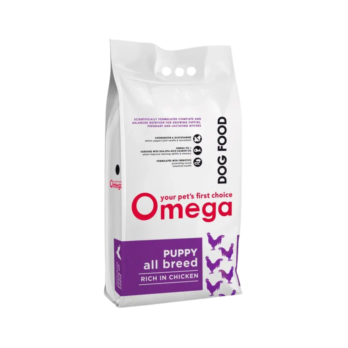 Omega Puppy All Breed Rich In Chicken Dry Dog Food