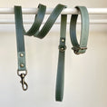 Load image into Gallery viewer, Sage Green Leather Dog Collar
