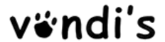 Black 'vondi's' logo on a white background