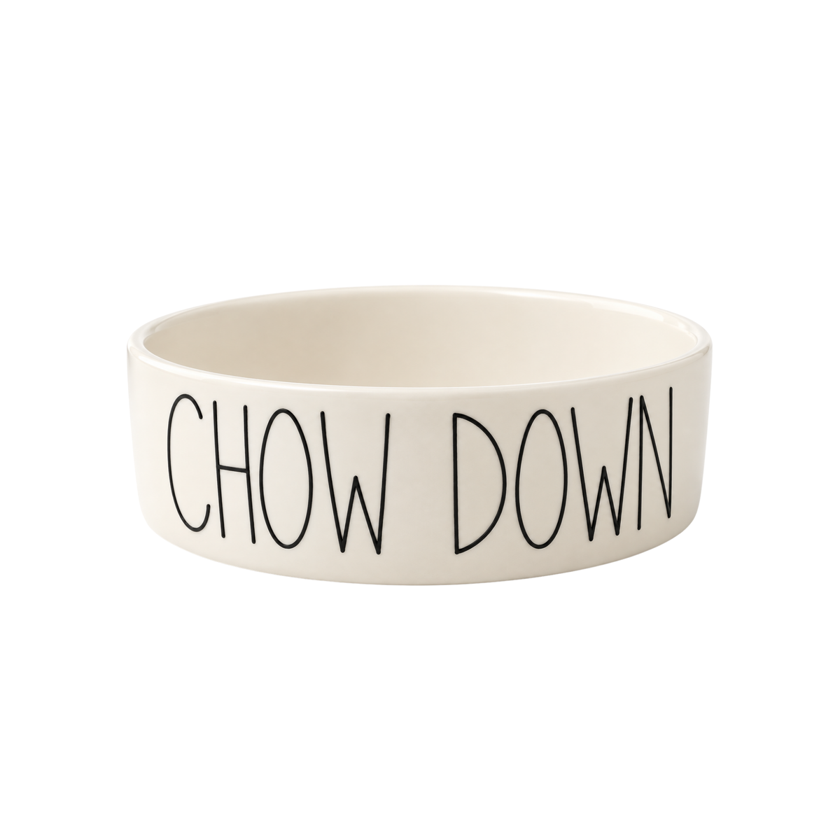 Chow Down Ceramic Dog Bowl