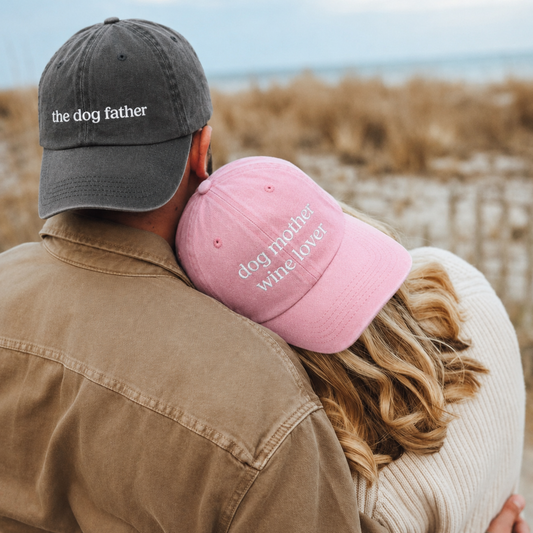 Dog Mother & Father Matching Cap Pair