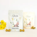 Load image into Gallery viewer, Gizzls Golden Bones dog treats in 200 g and 100 g pouches
