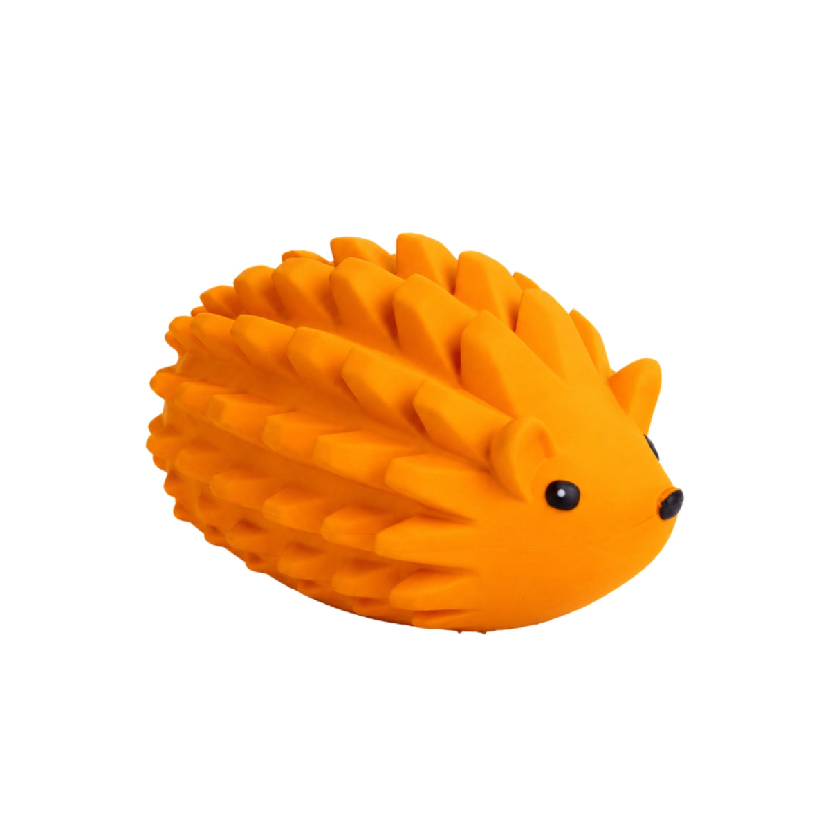 Orange Zugo Zuhog hedgehog natural rubber chew toy for dogs